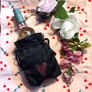 Victoria's secret satin heart rhinestone lingerie bag